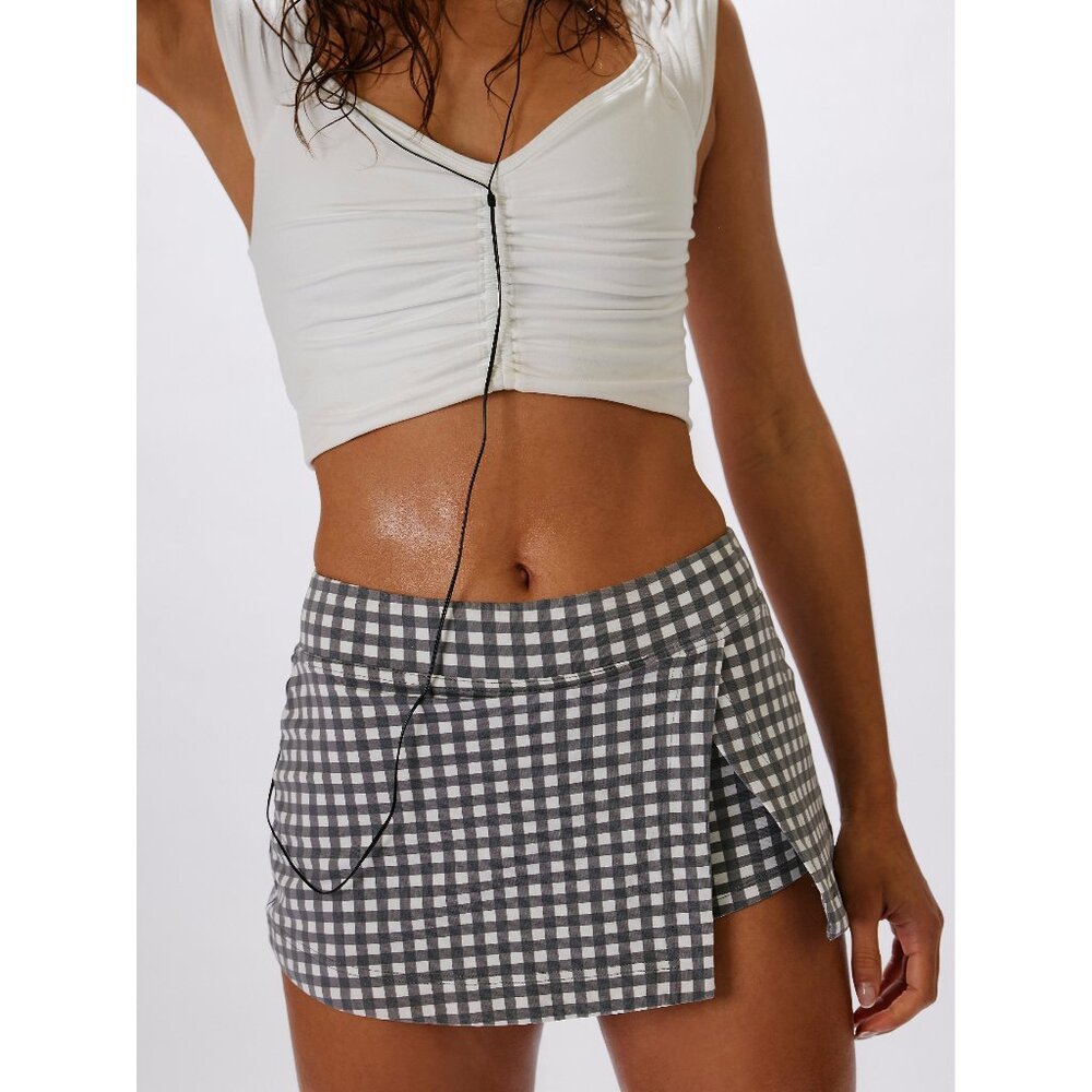 FP MOVEMENT Hot Shot Printed MinI Skort / Gunmetal Combo